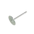 Earstud with 4mm Pad for Cabochon without scrolls Silver Plated Alternative Image