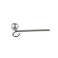 Ball (2.5mm) & Hook Earstud (without scrolls) Sterling Silver (STS) Alternative Image