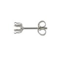 3mm Snap-in Earstud 6 prong (with scrolls) Sterling Silver (STS) Alternative Image