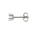 4mm Snap-in Earstud 6 prong (with scrolls) Sterling Silver (STS) Alternative Image