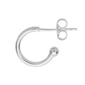 Superior 12mm Ear Hoop & Ball with Scrolls Silver Plated Alternative Image