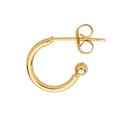 Superior 12mm Ear Hoop & Ball with Scrolls Gold Plated Alternative Image