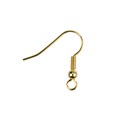 Fish Hook/Ball & Spring Earwire 20mm Gold Plated Alternative Image