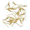 Fish Hook/Ball & Spring Earwire 20mm Gold Plated Alternative Image