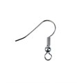 Fish Hook/Ball & Spring Earwire 20mm Black Plated Alternative Image