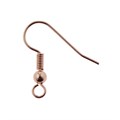 Fish Hook/Ball & Spring Earwire 20mm Rose Gold Plated Alternative Image