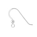 Fish Hook Earwire 24x17mm with Ball Short Tail Sterling Silver (STS) Alternative Image