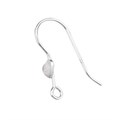Fish Hook Earwire with Heart 21mm Sterling Silver Alternative Image