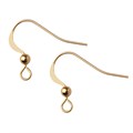 Fishhook Earwire 21x14mm with 3mm Bead Gold Filled Alternative Image