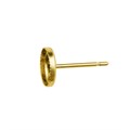 Earstud with 4mm Milled Cup for Cabochon (without scrolls) 9ct Gold Alternative Image