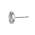 6mm Plain Cup Earstud (with scrolls) Sterling Silver (STS) Alternative Image