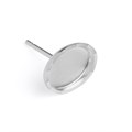 8x6mm Plain Heavy Cup Earstud (without scrolls) Sterling Silver (STS) Alternative Image