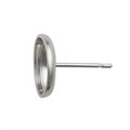 10x8mm Plain Heavy Cup Earstud (without scrolls) Sterling Silver (STS) Alternative Image