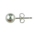 6mm Ball Earstud with Scroll Sterling Silver (STS) Alternative Image