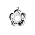 Flower Pendant Dropper with Bezel Setting fits 12mm Cabochon Sterling Silver STS Alternative Image