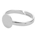 Ring (Childs) with 7mm Pad for Cabochon Silver Plated Alternative Image
