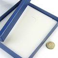 Card Necklet & Ring Box Blue With White Pad 140x165x30mm Alternative Image