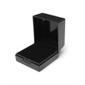 Plastic Ring Box Black With Black Pad 45x40x30mm Alternative Image
