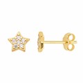 Mini Star Earstud 6mm with Scrolls Gold Plated Sterling Silver Vermeil Alternative Image