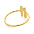 T Ring Size 8 Gold Plated Sterling Silver Vermeil Alternative Image