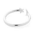 Moon & Star Adjustable Ring Sterling Silver Alternative Image