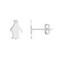Penguin Earstuds with Scrolls LEFT AND RIGHT Sterling Silver Alternative Image
