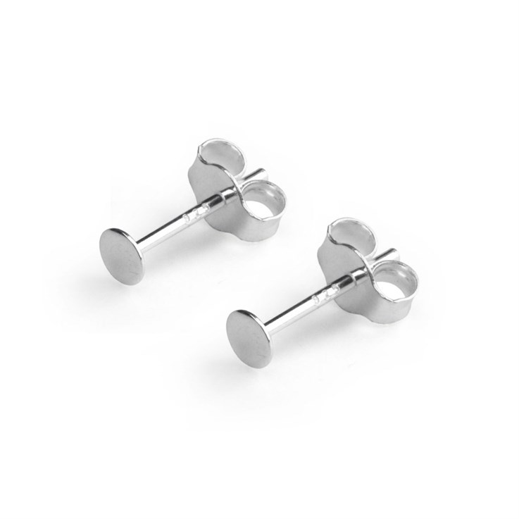 STS Essentials - 3mm Pad Earstud (with scrolls) Sterling Silver NETT