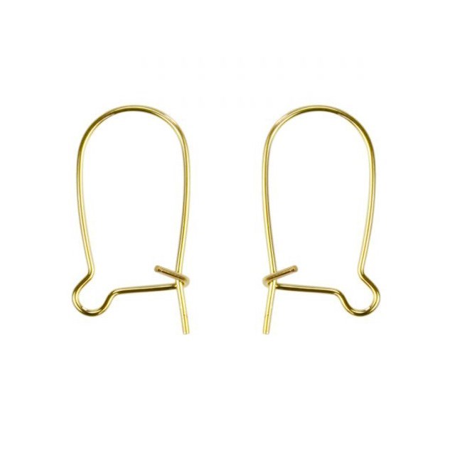 Hookwire & Guard Earwire 13mm Gold Plated