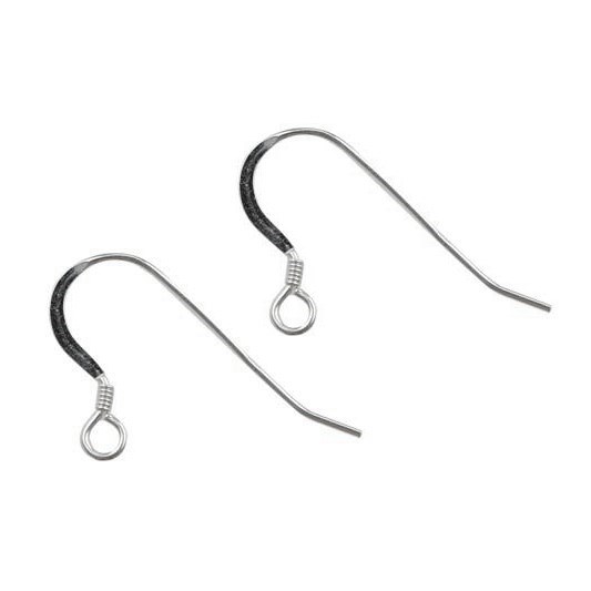 Fish Hook with Spring 0.70mm wire Sterling Silver (STS)