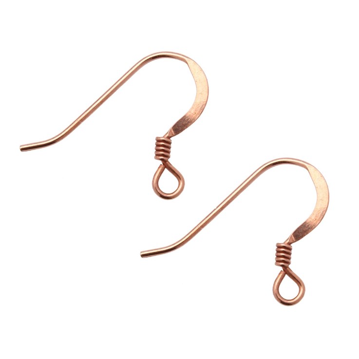 Fish Hook Earwire with Spring Copper Anti Tarnish