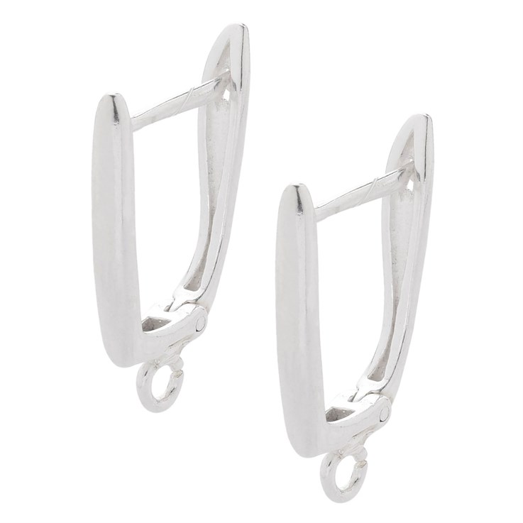 Straight Lever Back Earwire Sterling Silver (STS)