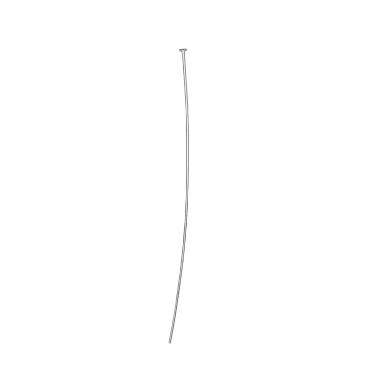 Headpin 3" Thick Soft (76mm) Dia 0.78mm  Silver Plated