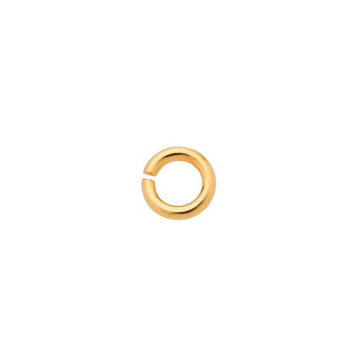 4mm Jump Ring 0.8mm (unsoldered) Gold Plated Sterling Silver (STS) Vermeil