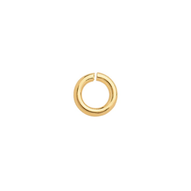 5mm Jump Ring 1mm (unsoldered) Gold Plated Vermeil Sterling Silver (STS)