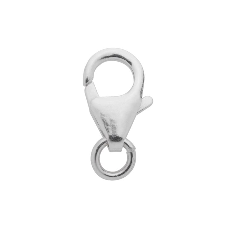 Small Oval Trigger Catch Clasp (10mm) with 4mm Open Jump Ring ECO Sterling Silver (STS)
