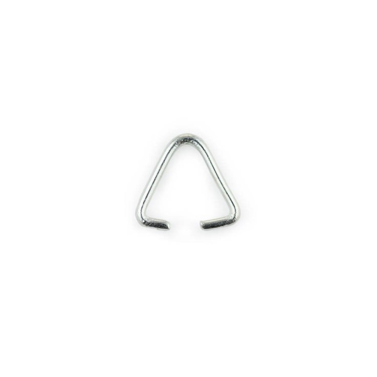 6mm Triangular Jump Ring Silver Plated