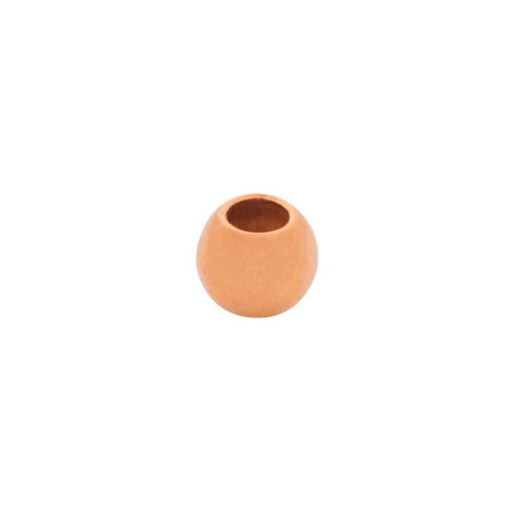 3mm Plain Round Shaped Bead with 1.5mm hole Rose Gold Filled