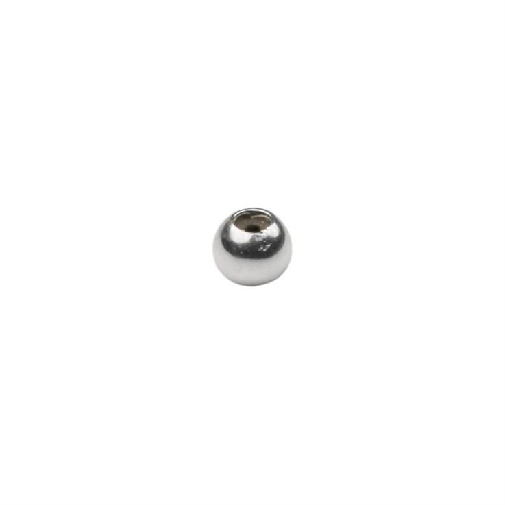 4mm Stopper Bead Rubber Lined 2.5mm ID (1.30mm Fit) Sterling Silver