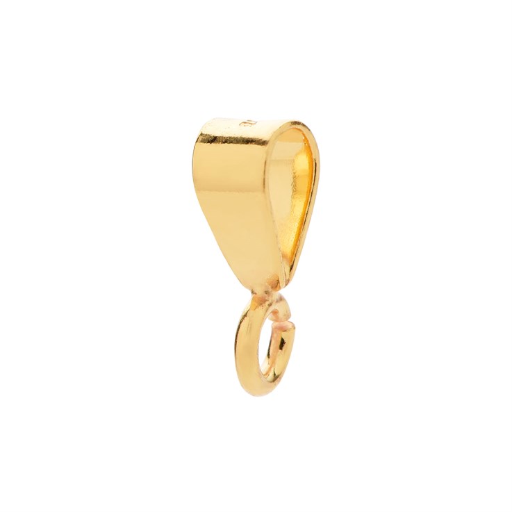 Pendant Bail with Loop 7mm Gold Plated Sterling Silver Vermeil