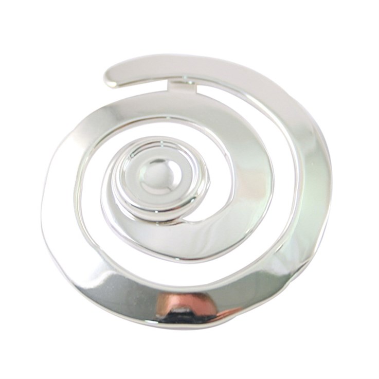 Swirl Pendant with 10mm Cup for Cabochon Silver Plated
