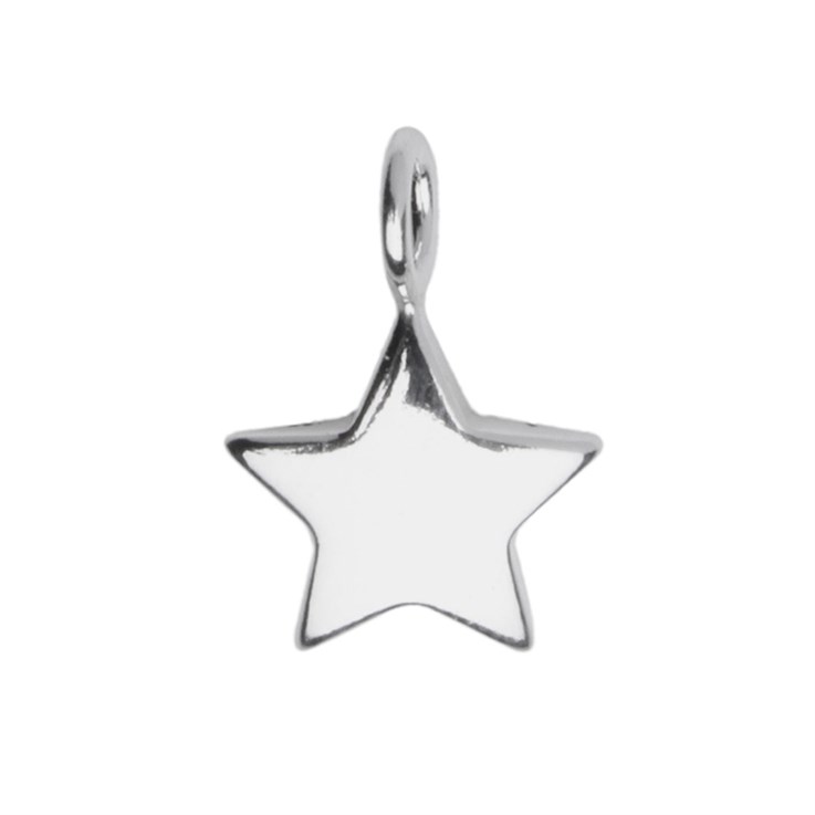 Star Shape Charm Pendant Sterling Silver (STS) 10mm