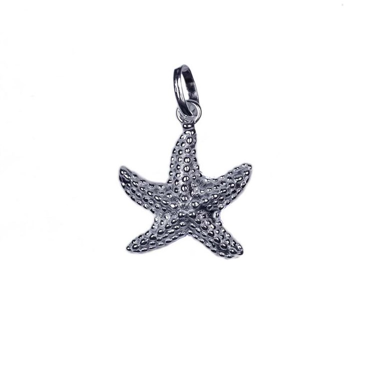 Starfish Charm Pendant 15mm Sterling Silver (STS)