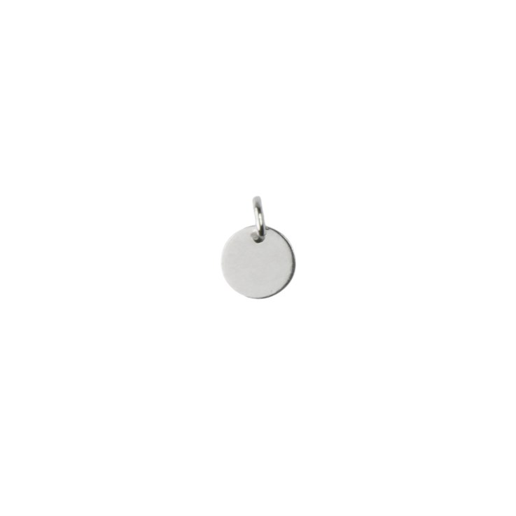 Mini Disc Shape Charm 5mm Sterling Silver (STS)