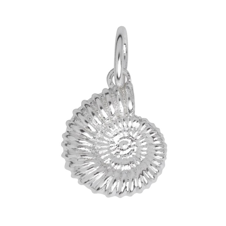 Large Ammonite 15mm Charm Pendant Sterling Silver