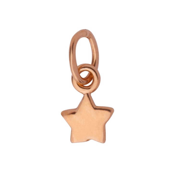 7.5mm Star Charm Pendant Rose Gold Plated Sterling Silver Vermeil