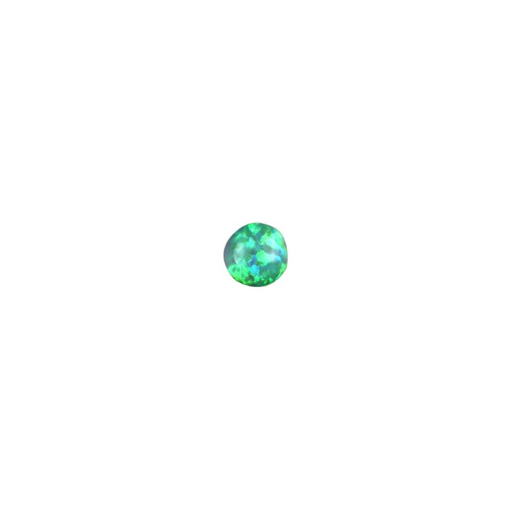 4mm Lab Created Opal Green Gemstone Cabochon