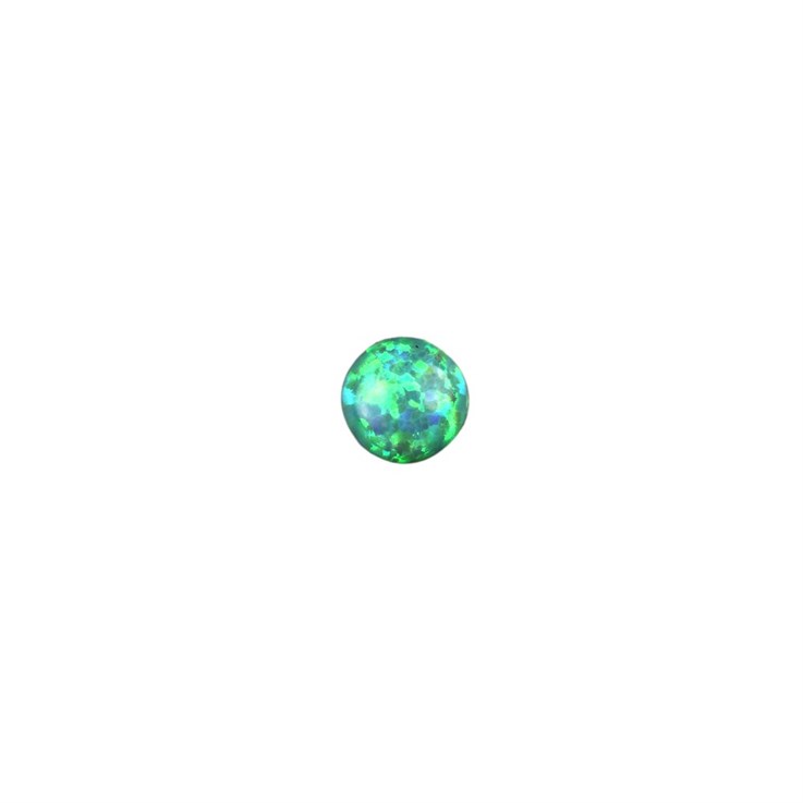 5mm Lab Created Opal Green Gemstone Cabochon