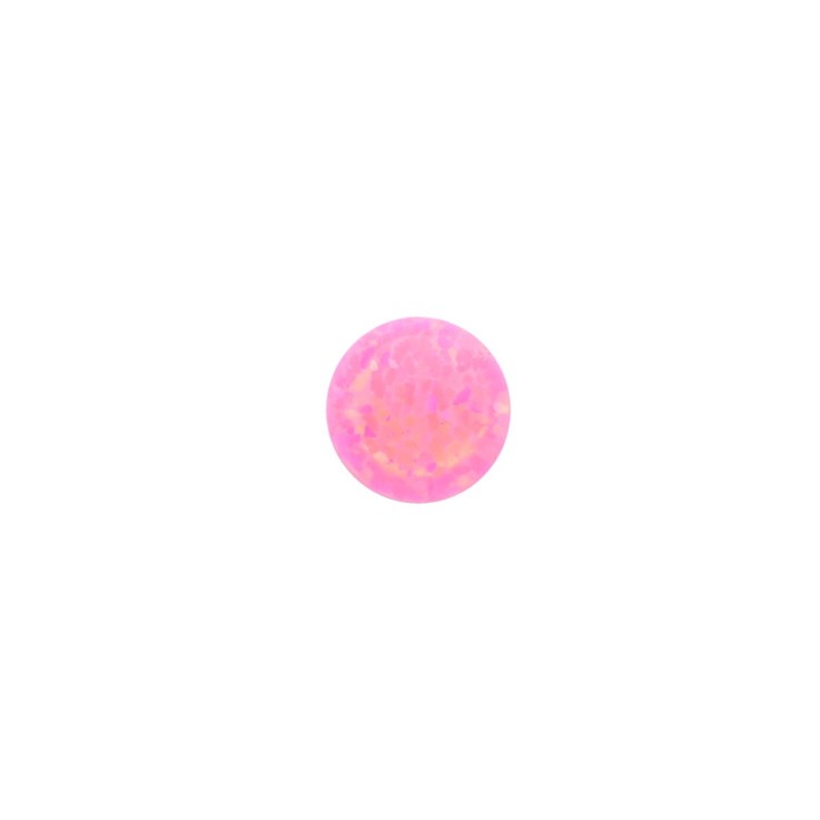 5mm Lab Created Opal Royal Pink Gemstone Cabochon