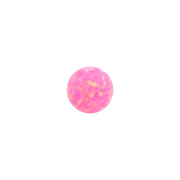 6mm Lab Created Opal Royal Pink Gemstone Cabochon