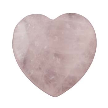 Gemstone Feature 40mm Heart Side Drilled Rose Quartz with 1mm Hole